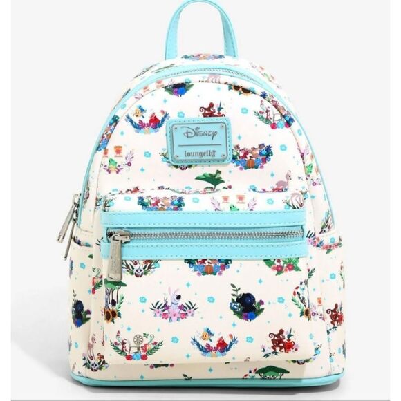 Disney Loungefly Princess Companions Mini Floral Backpack - Picture 15 of 17